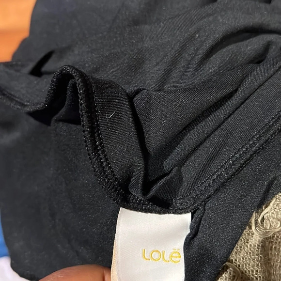 Lole black Athletic Shortsleeved V-neck tunic top Sz M - Picture 5 of 12